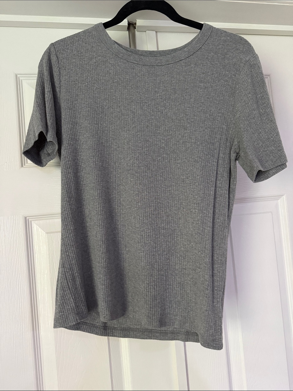 a new day Gray Ribbed Short-Sleeve Tee